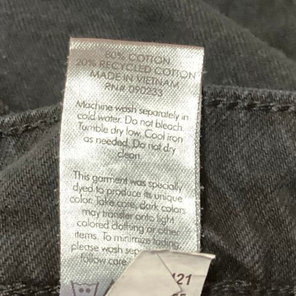 Pacsun Women's Black Baggy Distressed Ripped Wide Leg High Waist Denim Jeans 28 - Picture 6 of 7